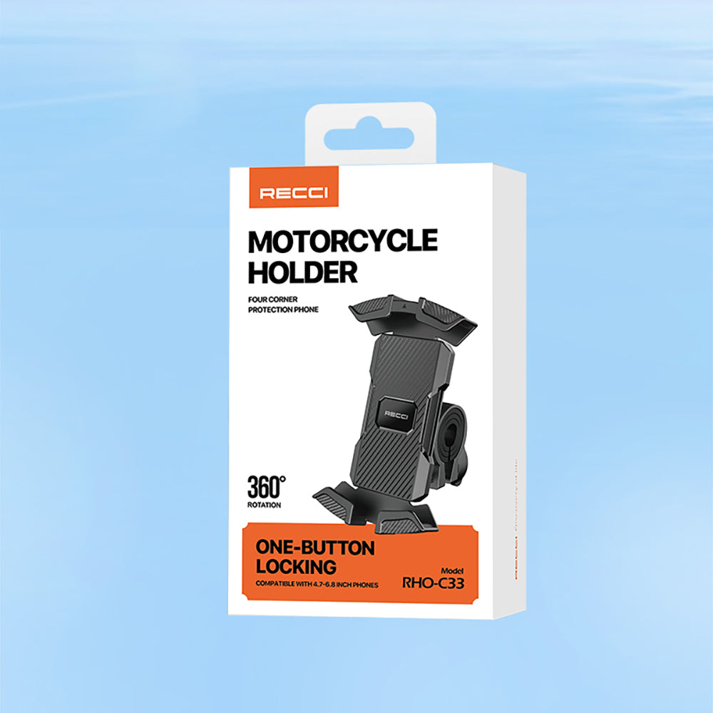 Recci RHO-C33 360° Derece Dönebilen Ayarlanabilir Motosiklet ve Bisiklet Telefon Tutucu Recci RHO-C33 360° Derece Dönebilen Ayarlanabilir Motosiklet ve Bisiklet Telefon Tutucu